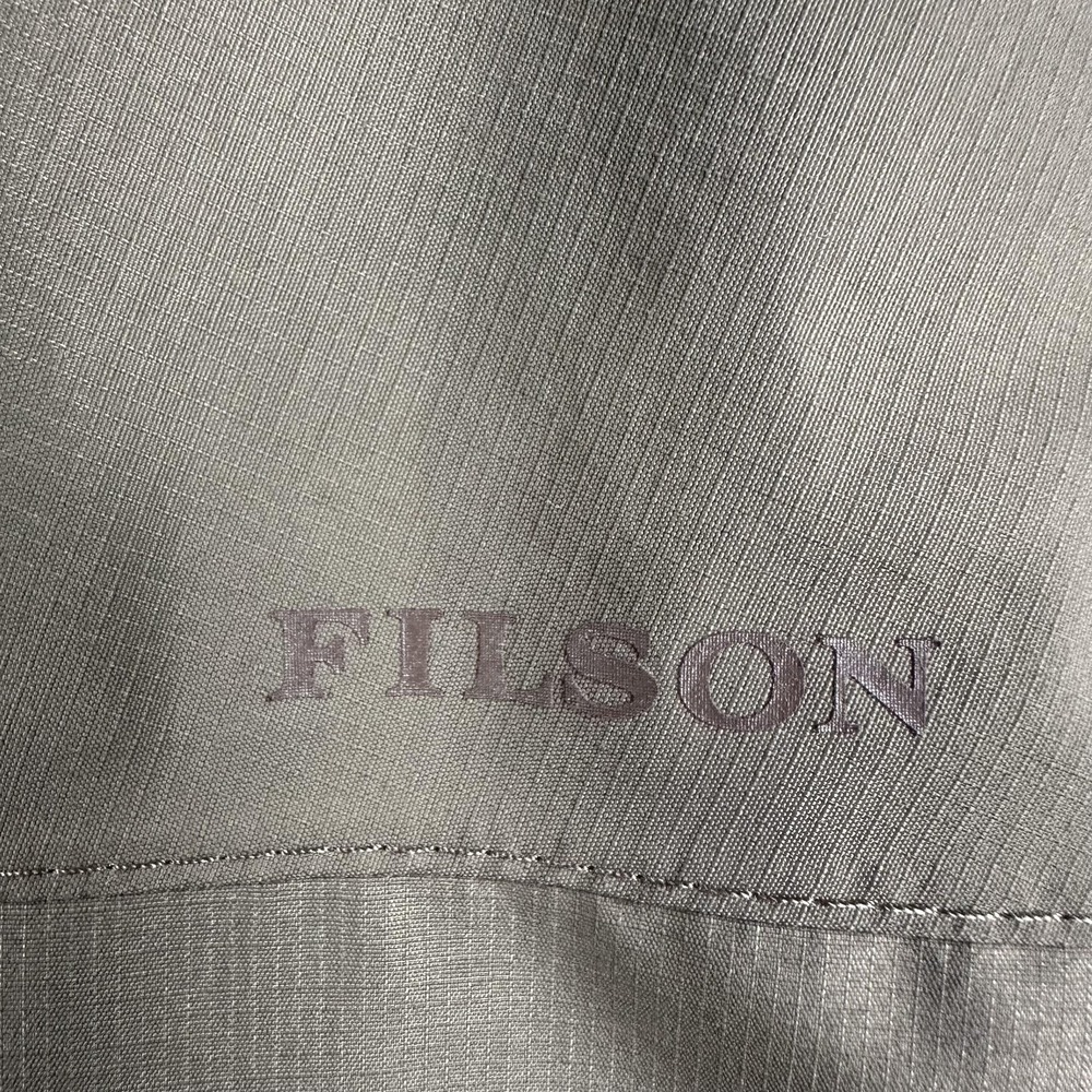 Filson Jacket Mens 2XL Green Hooded Nylon Rain Coat Water Resistant Softshell - Picture 2 of 16
